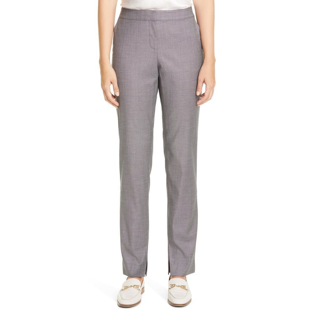 NWT Lafayette 148 New York Women's Graphite Waldorf Slim Pants Size 14